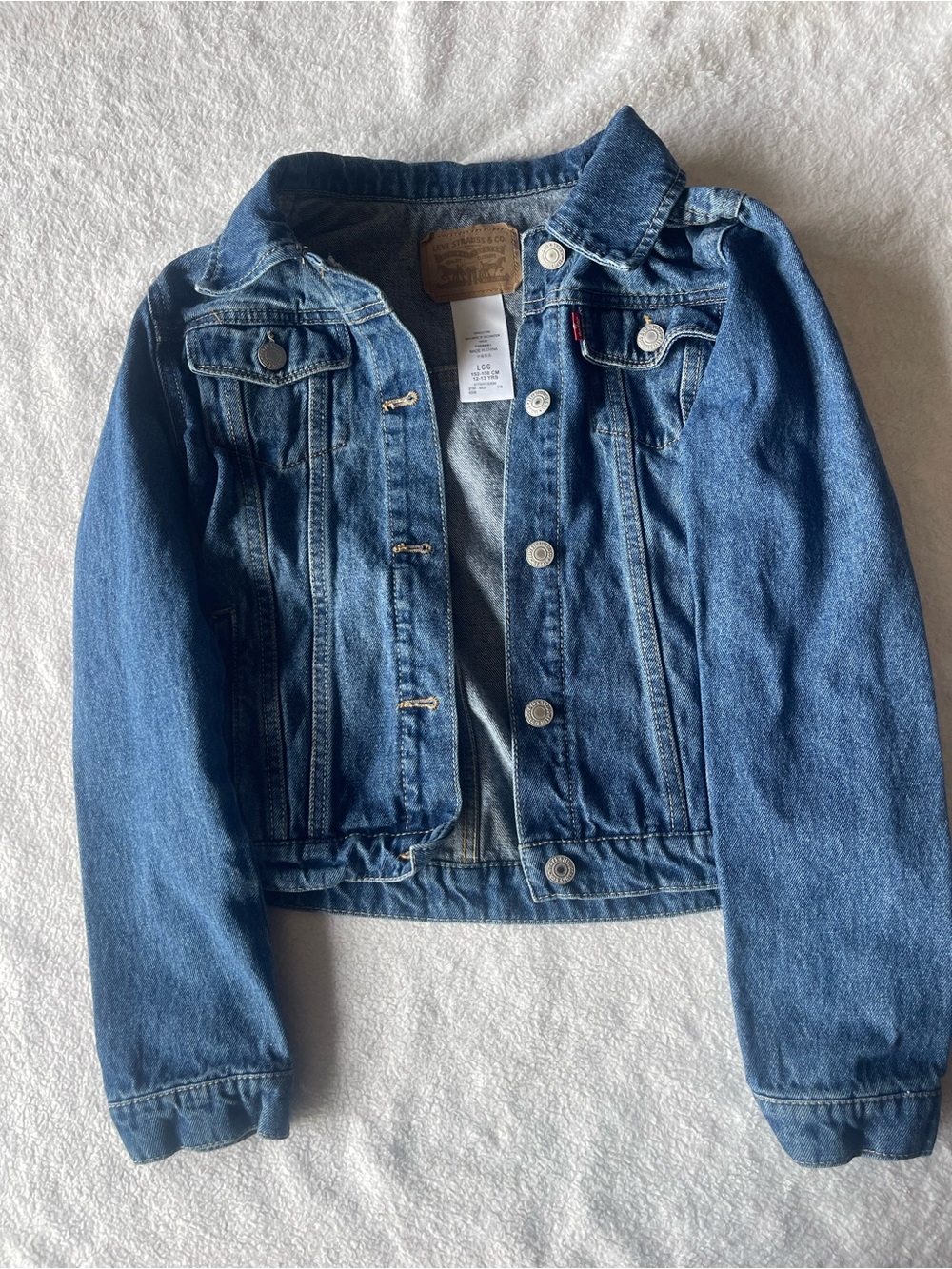 Levi's Blue Kids Denim Jacket with Button-Front